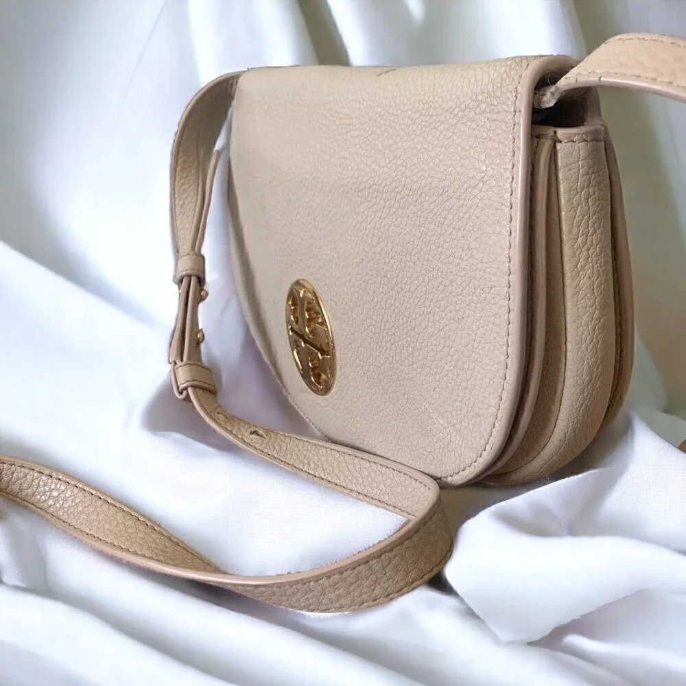 Tory Burch Jamie Blush Pink Leather Convertible Crossbody Clutch Gold Hardware